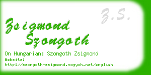 zsigmond szongoth business card